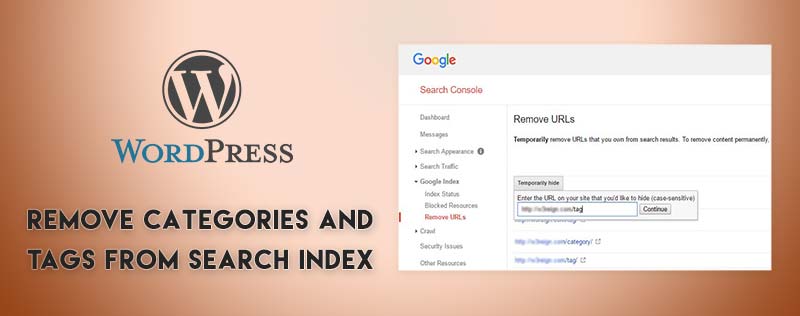 NoIndex & Remove Categories and Tags from Search Index